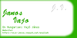 janos vajo business card