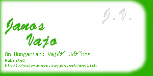 janos vajo business card